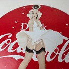 Vintage Coca Cola Porcelain Sign - Beverage Gas Pump Bottling Service Soda Sign