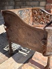 Antique Victorian Cast Iron Fireplace Coal Grate W  Daisies Dated 1906