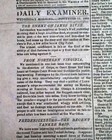 Rare Confederate Richmond Va W  Bleak Outlook By Editor 1862 Civil War Newspaper