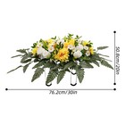 Realistic Wildflower Outdoor Grave Decorations Flower Bud Yellow Chrysanthemum
