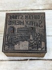 Vintage Letterpress Printing Block Advertising You Can Store Safely Here