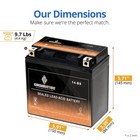 Chrome Battery Rechargeable Ytx14-bs Power Sports Battery Replaces Gyz16h