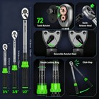 1 4   3 8   1 2   Drive Torque Wrench Set Click Torque Wrench Adjustable 72tooth
