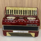 Excelsior Model 320 Piano Accordion Made Italy Vintage W  Hard Case For Repair
