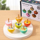 Spinning Top Gyroscope Premium Wooden Gift Set Kids Adults Birthday Fidget Toy