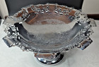 Vtg Farber Bros Krome Kraft Duchess Filigree One-piece Serving Bowl