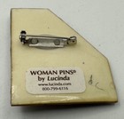 Vintage Woman Pin By Lucinda Brooch W 3 Women Wearing Hats