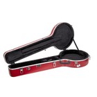 Red Lightweight 5 String Resonator Banjo Case Backpack With Plush Interior