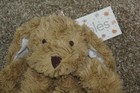 Oobles Puppy Dog Plush Security Blanket Lovey Baby Infant Rattle Toy Tan Nwt