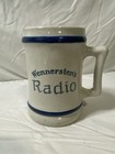 Vintage Stoneware 1920s Prohibition Speakeasy Wennersten   s Radio Beer Mug Blue