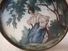 Antique French Eglomise Reverse Painted Bon Bon Candy Box C 1850