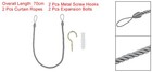 2 Pack Curtain Tiebacks Ropes Decorative Tie Backs Braided Curtain Silver Gray