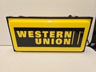 Vintage 25  Western Union Advertising Double Sided Lighted Can Sign
