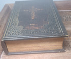 Faux Book  Aged Bible Hidden Stash Box Storage Compartment