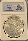 1923 Us Peace Silver Dollar  1 Perfect Cartwheel - Brilliant Uncirculated  157
