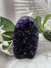 Uruguay Amethyst Freeform Deep Purple Crystal Geode Druzy Cluster Polished Agate