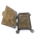 Antique Vintage Collectible Ornate Bronze Casket Trinket Jewelry Box Brass Cast