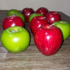 11 Artificial Lifelike Red Green Apple Fake Faux Fruit Decorative Kitchen Decor 