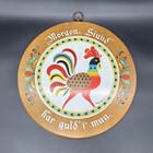 Vintage Wall Hanging Rooster Wood Scandinavian Folk Art 1965 Berggren Originals