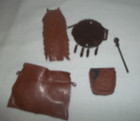 Vtg Johnny West Accessories 5 Pieces American Indian Geronimo Or Chief Cherokee