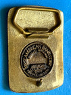 Brass University Michigan Wolverines U M Football Blue Vintage Belt Buckle