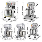 Vevor 10 15 20 30 Qt Commercial Food Mixer 3-speed Stand Electric Dough Mixer