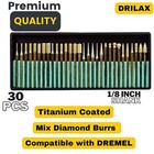Diamond Drill Bit Burr Set Titanium Coated Bur Including 1mm 2mm 3mm Compatible 