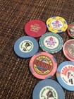 Lot Of  11  Various Denominational Casino Chips From All Over The Usa         