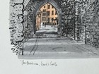 Robert Tavener Re Signed Lithograph  the Barbican  Lewes Castle 