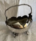 James W  Tufts Quadruple Silver Plate Egg Shaped Footed Basket