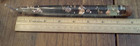 Vintage Retro Acrylic Lucite Taper 11 5  Candle Gold-colored Foil Fleck