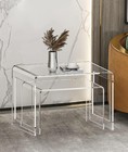 Acrylic Coffee Table Set Of 2   nesting Side End Tables  Modern Tables For Livi   