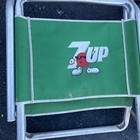 Set Of 2 Vintage 7up Green Folding Beach Chairs