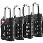 4 Pack Tsa Approved Travel Luggage Locks - 4 Digit Resettable Combination Code 