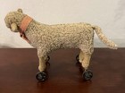 Antique Steiff Sheep On Metal Wheels  Vintage Lamb  6    X 7      Tail