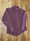 Vintage Wrangler Western Cowboy Maroon Pearl Snap Button Up Shirt Men   s 16 5-36