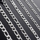 925 Sterling Silver Figaro Chain Necklace 2-12mm Lobster Clasp Men Women Gift Us