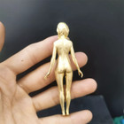 3 5  Solid Brass Girl Nude Female Body Beautiful Statue Body Art Hand Grip