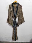 Long Soft Gift For Her Silk Kimono Robe Soft Summer Wear Bathrobe L-95
