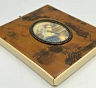 Antique 1800 s French Signed Miniature Portrait Hand Painting Framed