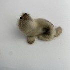 Vintage Miniature Seal Sculpture Animal Figurine Decor Made Of Real Fur Hair 2 
