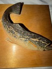 Wood  Carved Fish Trout Sign Decoration Display Art Piece Signed 3d Mini Mount
