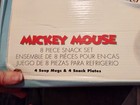 Vtg Disney Store Mickey   Friends 8 Piece Snack Set 4 Plates 4 Soup Mugs New