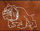 Vintage San Antonio Burbank Bulldogs Oversized Blanket  Acrylic  67   x60   
