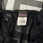 Vtg Fredericks Of Hollywood Babydoll   Camisole Top Size L Black Lace Sheer Wire