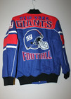 New Nfl New York Giants Nascar Style Embroidery Blue Cotton Jacket Men S To Xxl