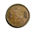 Denmark 1913 2 Ore Coin