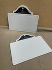 Williams Sonoma Ceramic White Sign Dry Erase Kitchen Message Cheese Board Pair