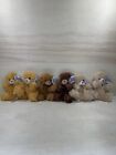 Fuzzy Friends Plush Stuffed Animal Lot Of 6 Bears In Assorted Colors New Nwt