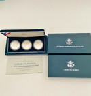 1994 W Us Veterans Commemorative Silver Dollars Uncirculated 3 Coin Set Ogp Coa